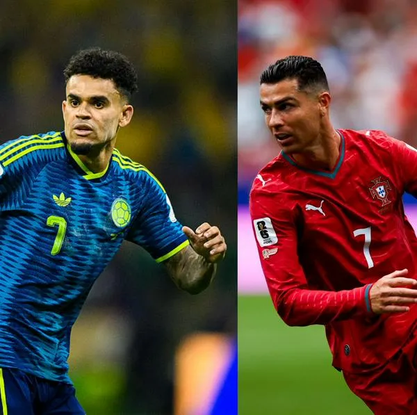Luis Díaz y Cristiano Ronaldo