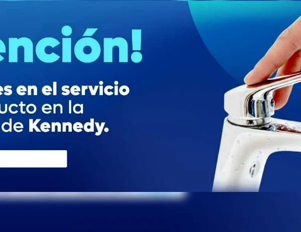 Operarios del Acueducto de Bogotá trabajan en reparación de tubería en la localidad de Kennedy 