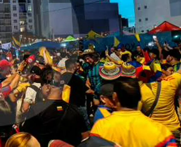 Video | Así fue el banderazo de los hinchas de Colombia en Miami antes del partido con Portugal 