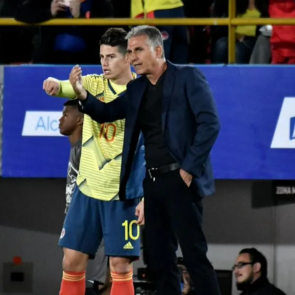 James Rodríguez y Carlos Queiroz