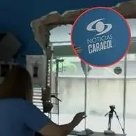 Así quedó la oficina de Noticias Caracol en Venezuela, tras terremoto: video