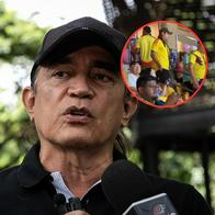 A Santiago Bolívar (círculo, X:  @GustavoBolivar), el hijo de Gustavo Bolívar (fondo, Getty Images), fue insultado por unas personas en el partido de Colombia vs. Ghana por el Mundial