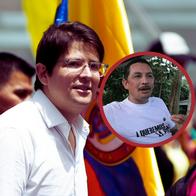 'Zarco Aldinever' (círculo), implicado en el asesinato de Miguel Uribe (fondo), murió, según el comisionado de Paz