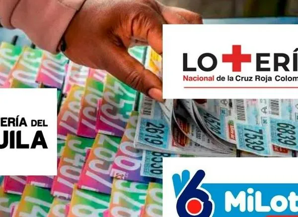 Resultados Loterías del Huila, Cruz Roja y MiLoto del 7 de julio