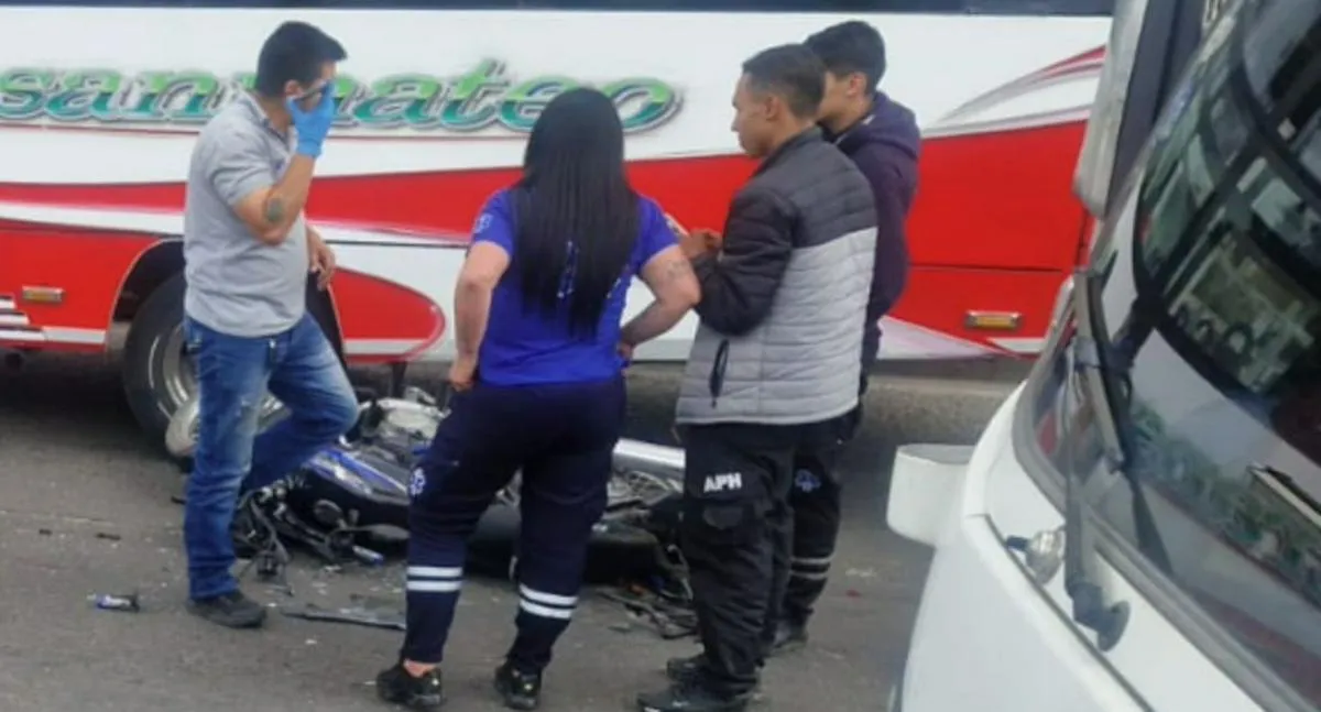 Accidente en la Autopista Sur de Bogotá en el que murió un motociclista