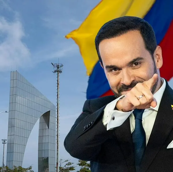 Abelardo de la Espriella, presidente electo de Colombia, sobre una imagen de Barranquilla 