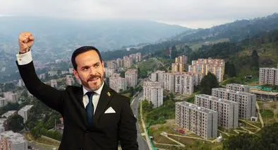 Abelardo de la Espriella, presidente electo de Colombia, sobre imagen ilustrativa de compra vivienda 