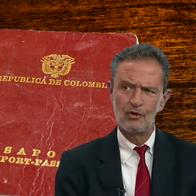 Omar Bula Escobar, canciller designado, destacado sobre un pasaporte colombiano