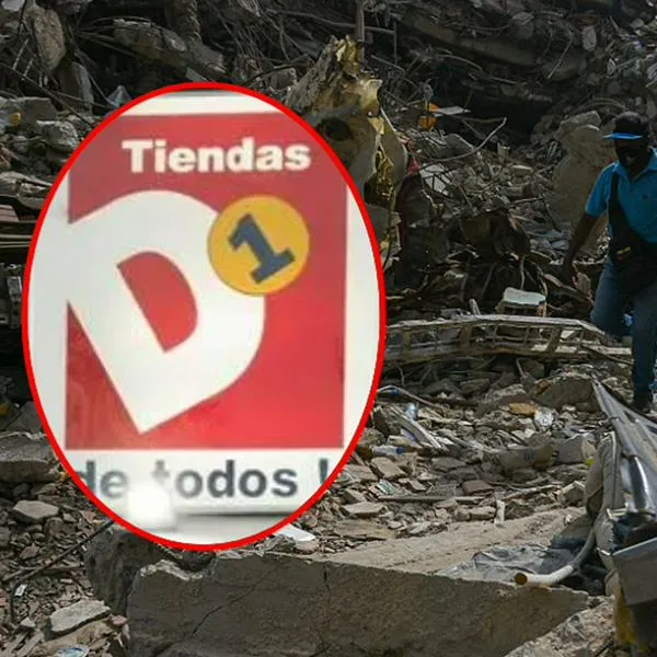 Destacado, el logo de D1 sobre una imagen de los escombros después de los sismos de 7,2 y 7,5 en Venezuela 