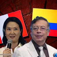 Keiko Jufimori y Gustavo Petro