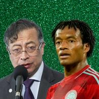 Gustavo Petro y Juan Guillermo Cuadrado