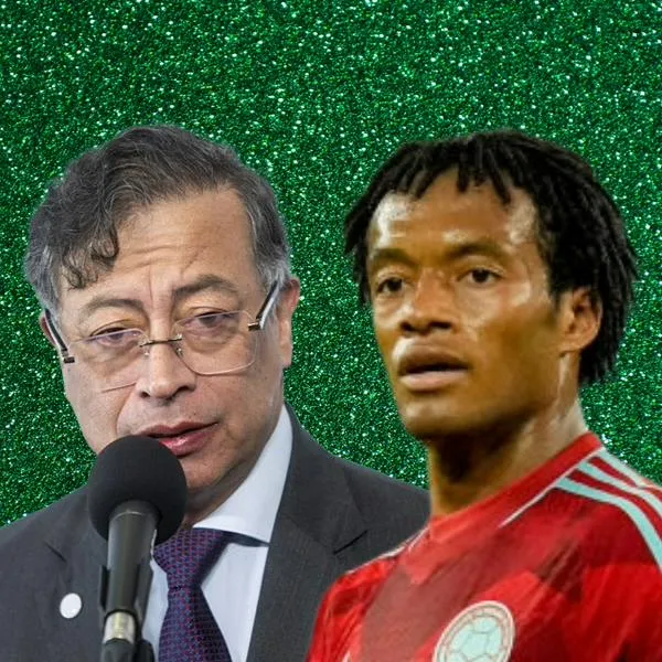 Gustavo Petro y Juan Guillermo Cuadrado