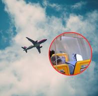 Mujer evitó que su esposo fuera succionado por ventanilla de avión