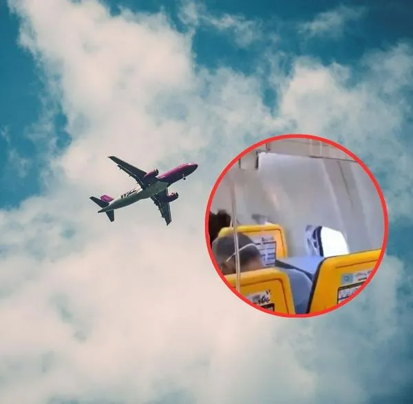 Mujer evitó que su esposo fuera succionado por ventanilla de avión
