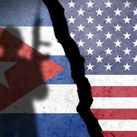 Banderas que ilustran la crisis de Cuba y EE.UU.