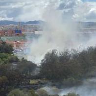 Así se vio el incendio ocurrido sobre la avenida Guayacanes de Bogotá este jueves 16 de julio