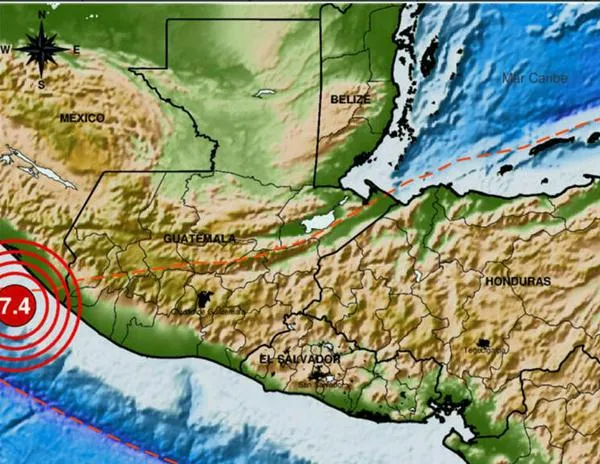 Terremoto de magnitud 7,4 sacude la costa mexicana de Chiapas, cerca a Guatemala