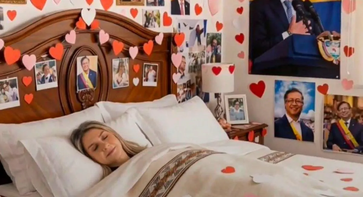 Vicky Dávila responde a meme con corazones para Gustavo Petro, en redes sociales.