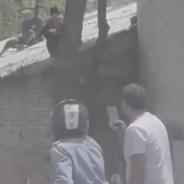 Momento en el que presos intentan fugarse de cárcel de Popayán, donde hubo un tiroteo