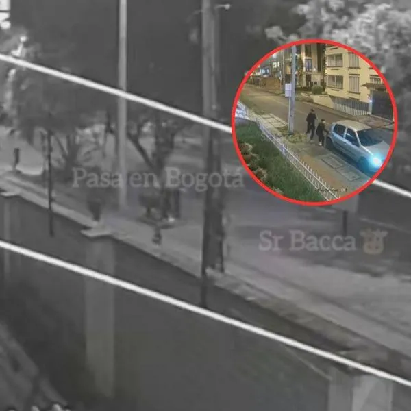 Escenas en las que dos ladrones le disparan a un joven en Nicolás de Federmann, Bogotá, y huyen en un carro