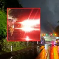 Emergencia en vía Villavicencio-Bogotá por incendio de vehículo de carga