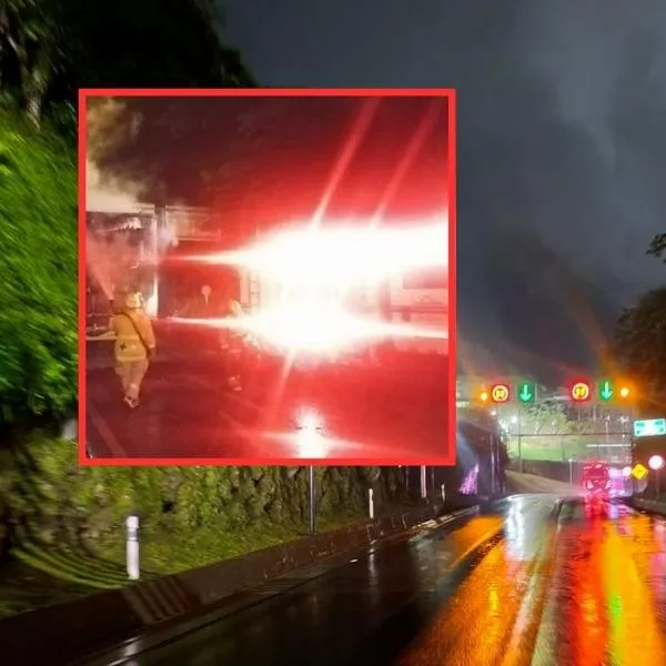 Emergencia en vía Villavicencio-Bogotá por incendio de vehículo de carga