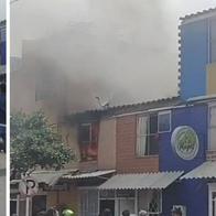 Incendio frente a importante hospital en Bogotá; casa quedó consumida por llamas