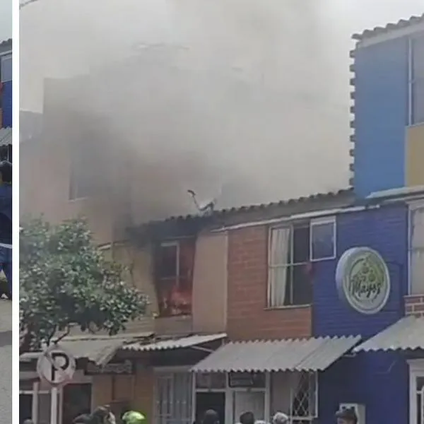 Incendio frente a importante hospital en Bogotá; casa quedó consumida por llamas