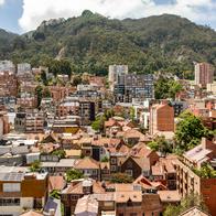 Bogota, Colombia, Chaperino Norte, panoramic city skyline rooftops houses buildings Eastern Hills Cerros Orientales. (Photo by: Jeffrey Greenberg/Universal Images Group via Getty Images)