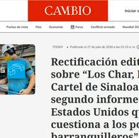 Cambio rectificó información sobre Char y Christian Daes y Cartel de Sinaloa