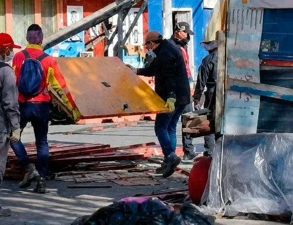 En un trabajo interinstitucional fue desmontado un cambuche en Bosa Carbonell 