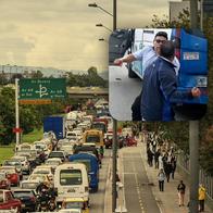 Video: pelea de conductores en Bogotá terminó con armas y espejos rotos