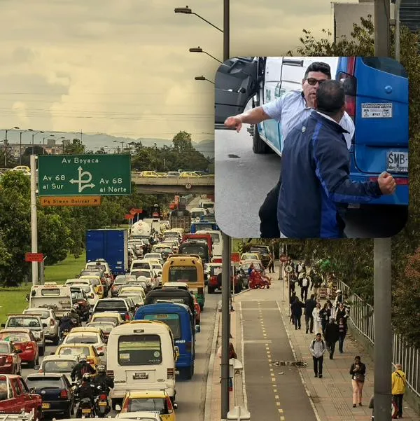 Video: pelea de conductores en Bogotá terminó con armas y espejos rotos