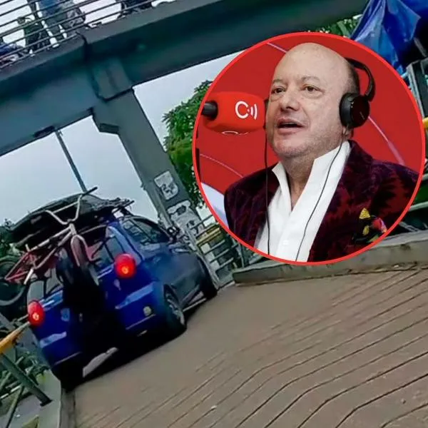 Julio Sánchez Cristo habló con dueño del Spark azul que subió a puente peatonal en Bogotá
