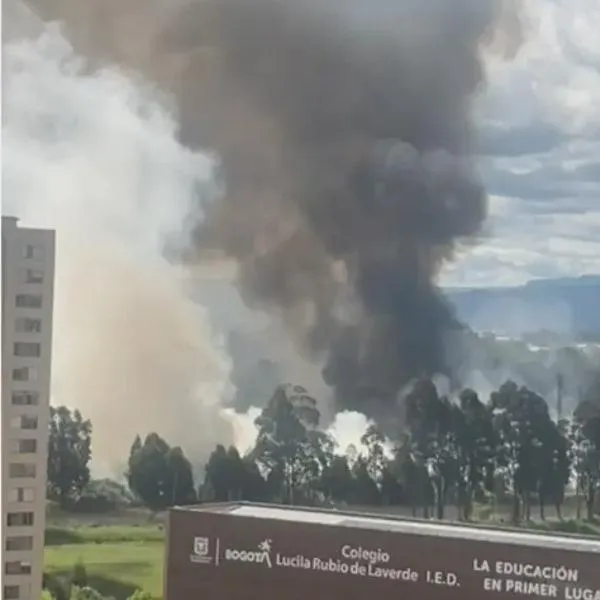 Incendio en humedal Jaboque, cerca al parque La Florida de Bogotá, enciende alarma entre habitantes