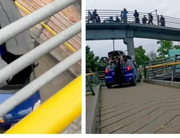 Ubican al conductor del carro azul que cometió graves infracciones en Bogotá: enfrenta sanciones  