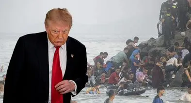 Donald Trump y migrantes del Ceuta