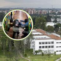 Momento del ataque armado   a un estudiante dentro del campus de la Universidad Nacional