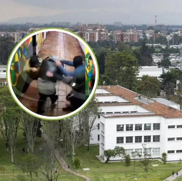 Momento del ataque armado   a un estudiante dentro del campus de la Universidad Nacional