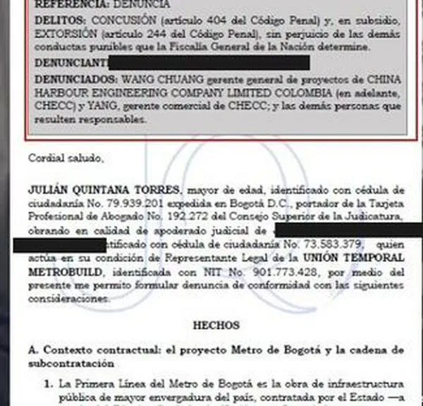 ¿Corrupción en el Metro? Contratista denuncia millonaria exigencia para liberar pagos