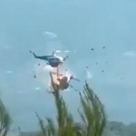Video del aparatoso choque entre helicópteros que combatían incendios en Grecia