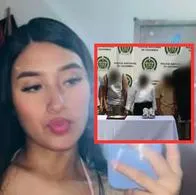 María Camila Potosí, la joven embarazada de 21 años asesinada en Cali. En recuadro, los presuntos responsables capturados
