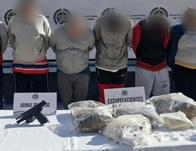 Capturados presuntos integrantes de ‘El Mesa’ e incautados 69 kilos de marihuana 