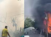 Alerta en Ibagué por grave incendio en una casa de madera