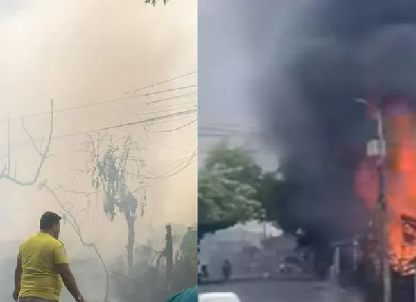 Alerta en Ibagué por grave incendio en una casa de madera