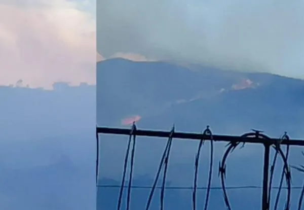 Atención: Se registra un incendio forestal en la Vía Cristo Rey