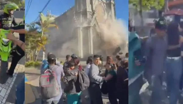 ¡Pánico en Pereira! Así se sintió el fuerte terremoto de 7,4 junto a la iglesia San José