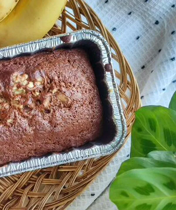 Torta de banano sin azúcar con harina de almendras
