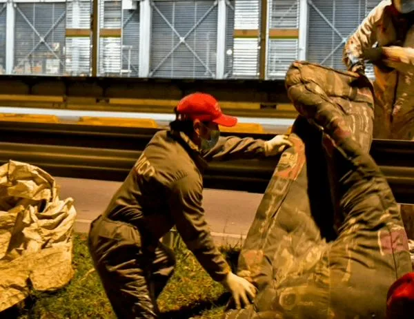 Operativo en autopista Norte y en avenida NQS: cinco cambuches desmontados y más espacio público para Bogotá 