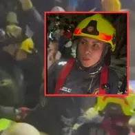 Ella es bombero que estuvo junto a Daniela, mujer que sobrevivió bajo escombros
